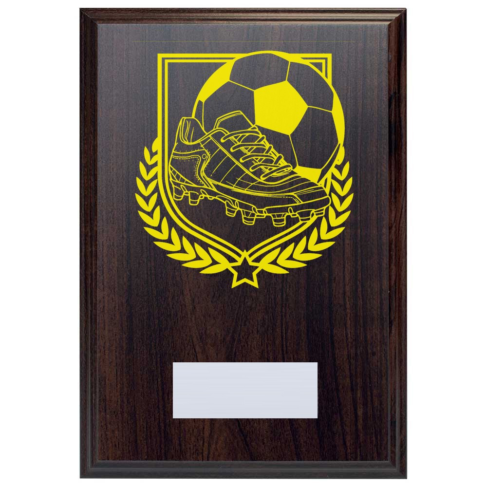 Football & Boot Reward Deep Mahogany Plaque