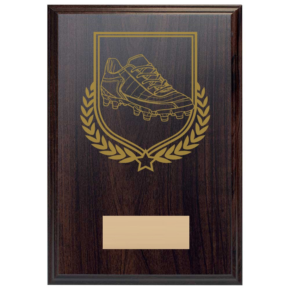 Football Boot Reward Deep Mahogany Plaque