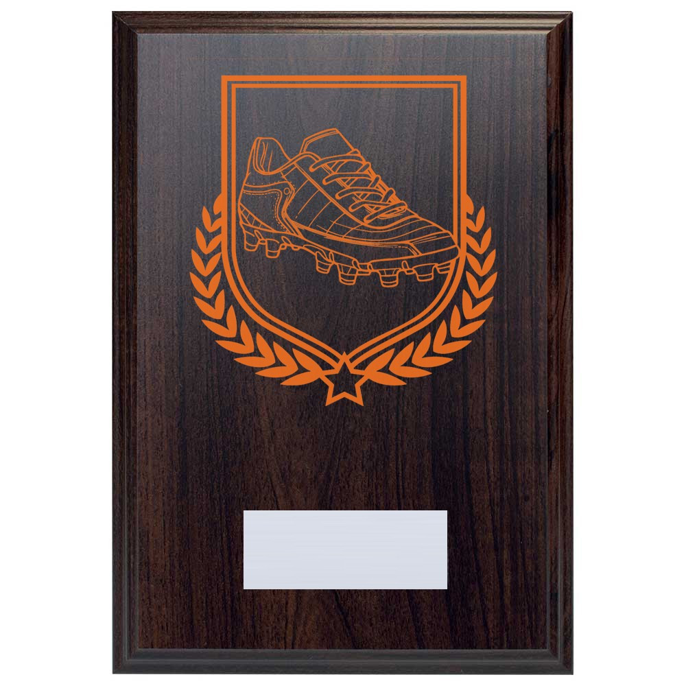 Football Boot Reward Deep Mahogany Plaque
