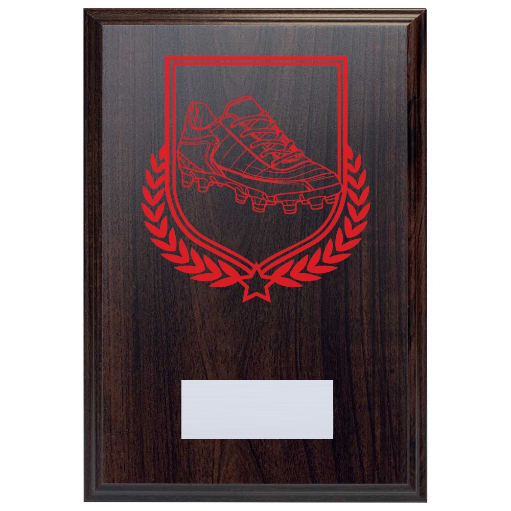 Football Boot Reward Deep Mahogany Plaque