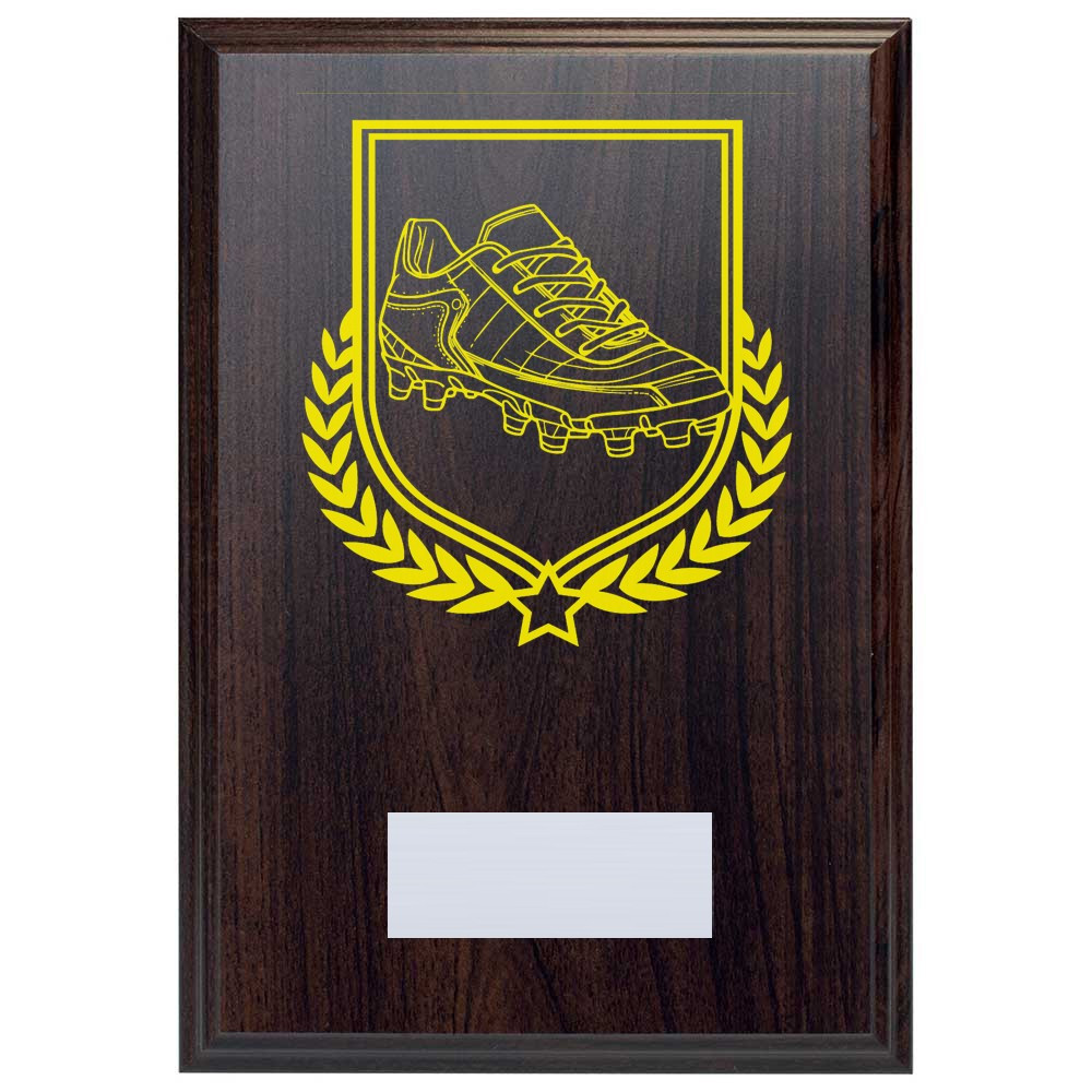 Football Boot Reward Deep Mahogany Plaque