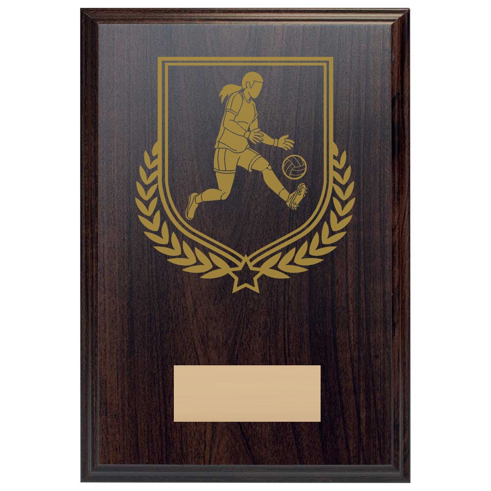 Gaelic Football Reward Deep Mahogany Plaque