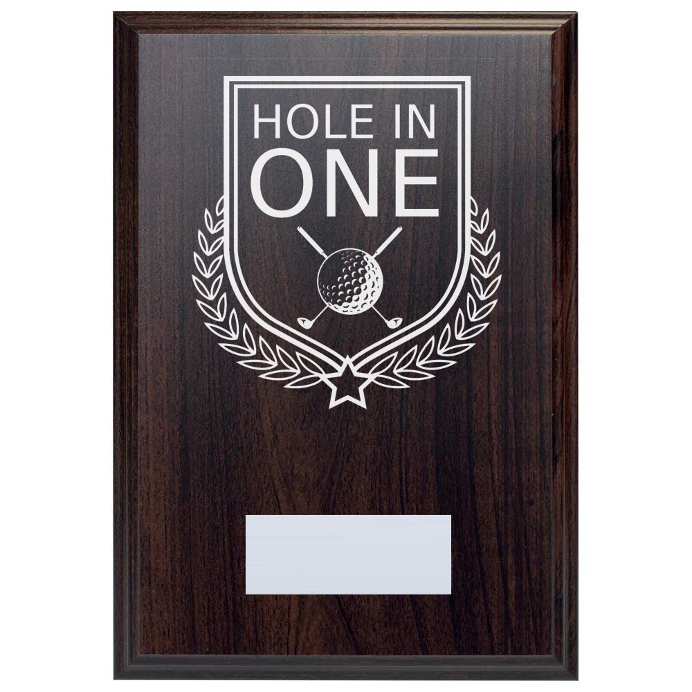 Hole in One Reward Deep Mahogany Plaque