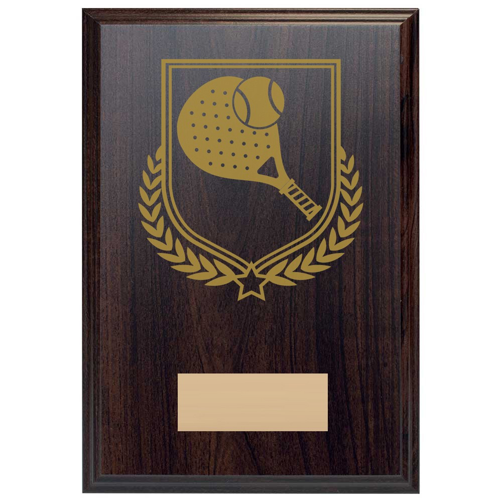 Padel Tennis Reward Deep Mahogany Plaque
