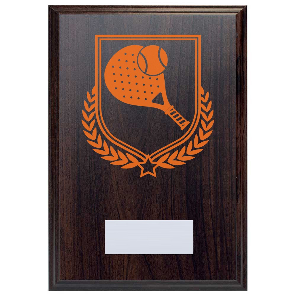 Padel Tennis Reward Deep Mahogany Plaque