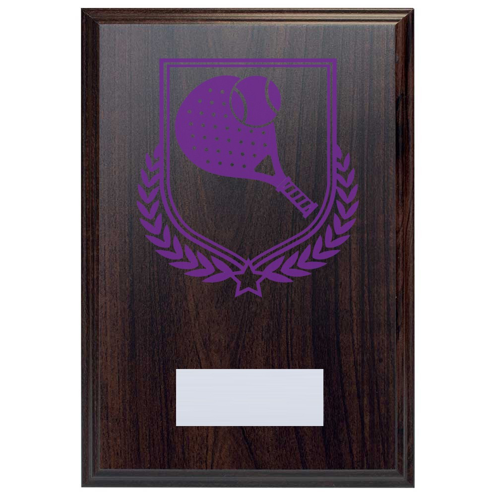 Padel Tennis Reward Deep Mahogany Plaque