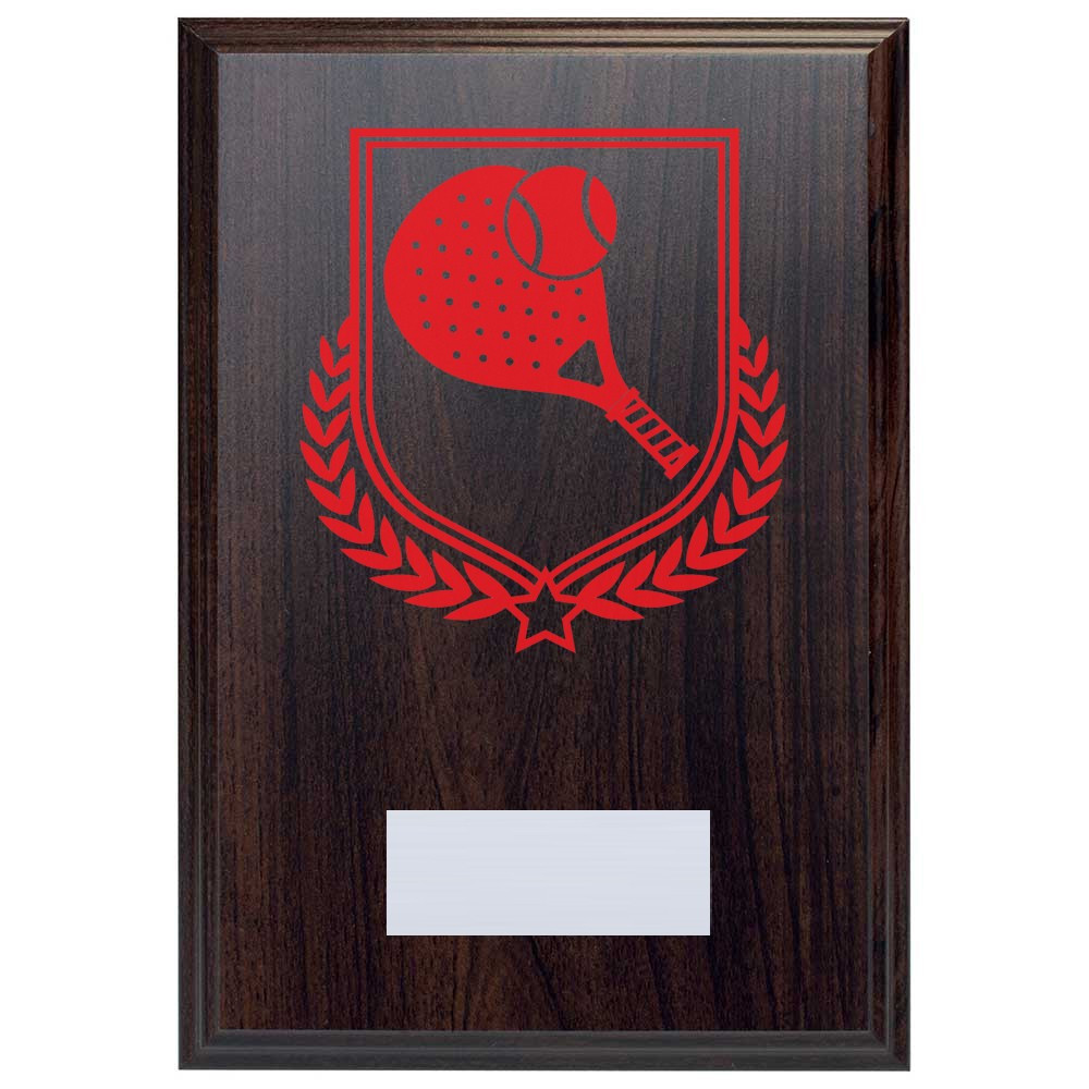 Padel Tennis Reward Deep Mahogany Plaque