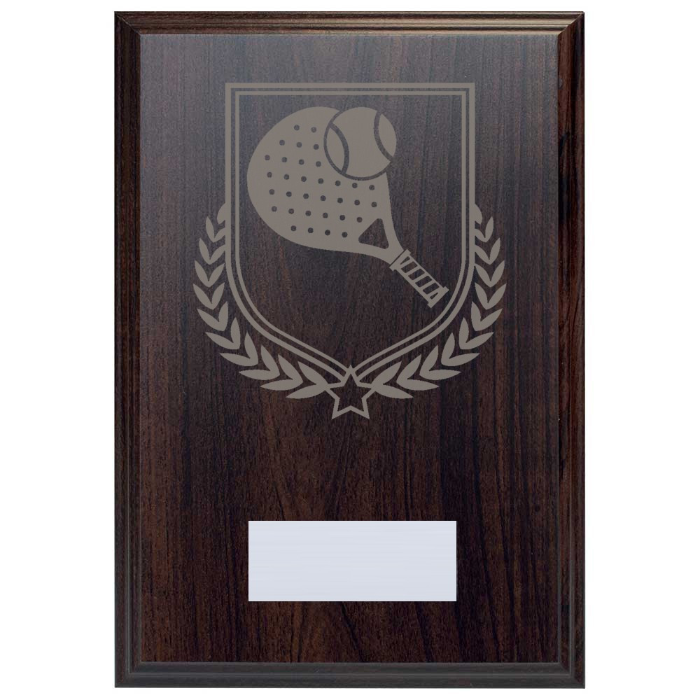 Padel Tennis Reward Deep Mahogany Plaque