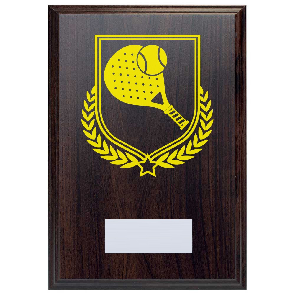 Padel Tennis Reward Deep Mahogany Plaque