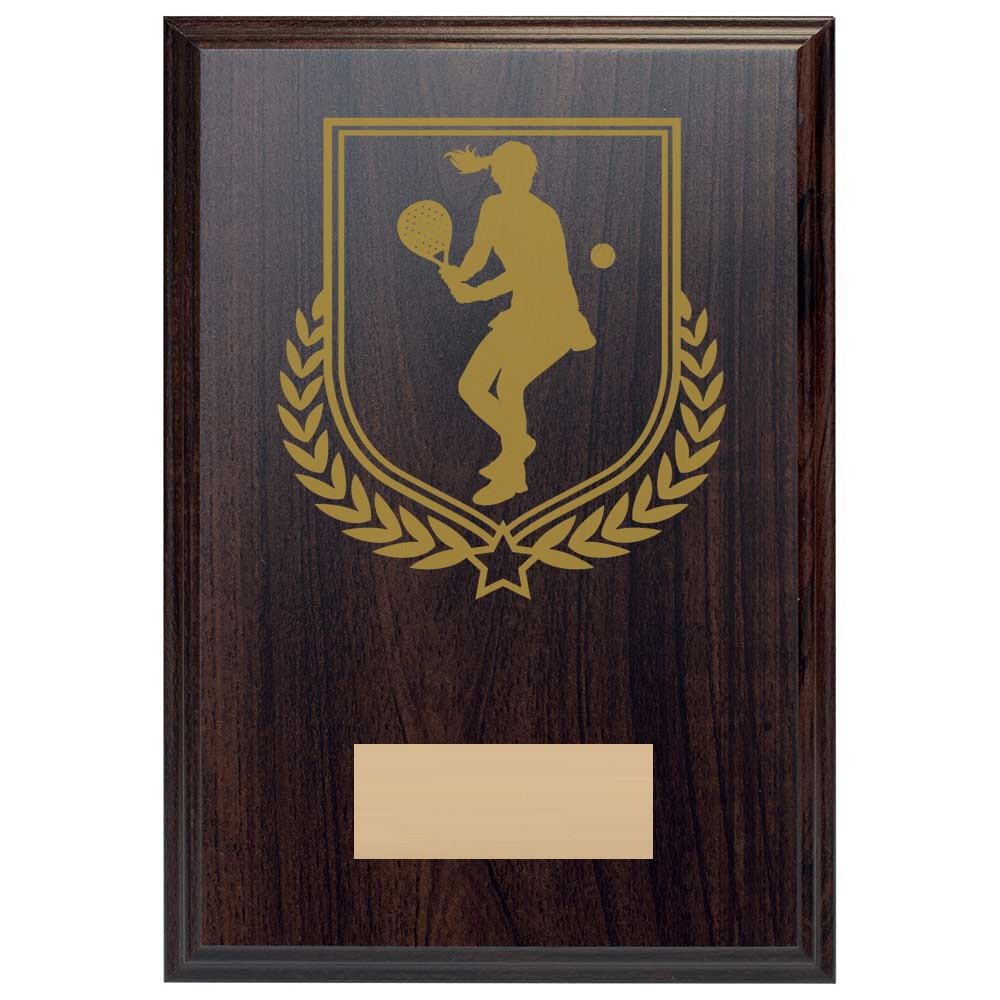 Padel Tennis Reward Deep Mahogany Plaque