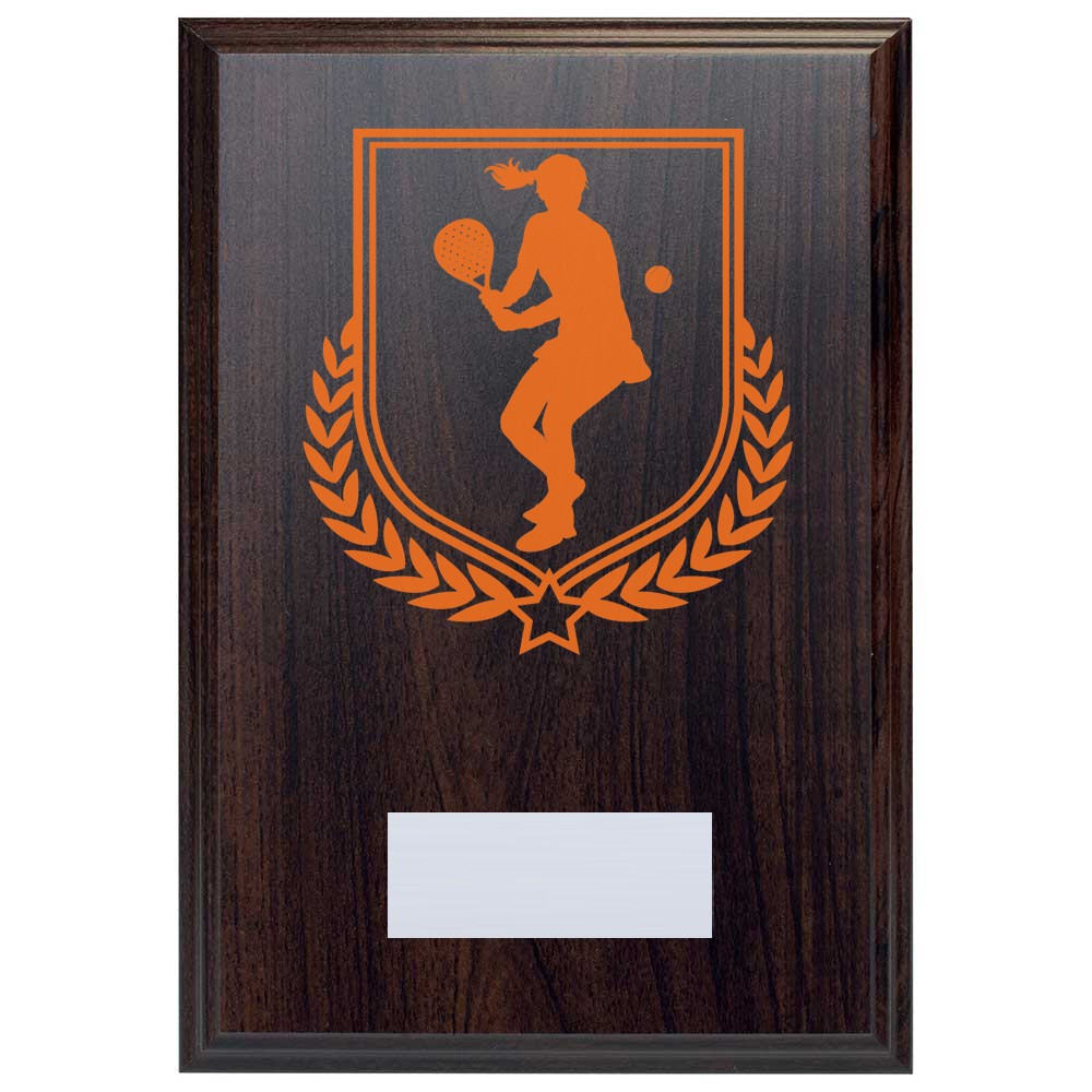 Padel Tennis Reward Deep Mahogany Plaque