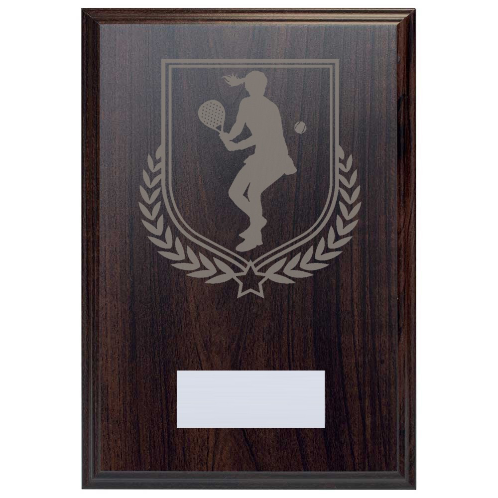 Padel Tennis Reward Deep Mahogany Plaque