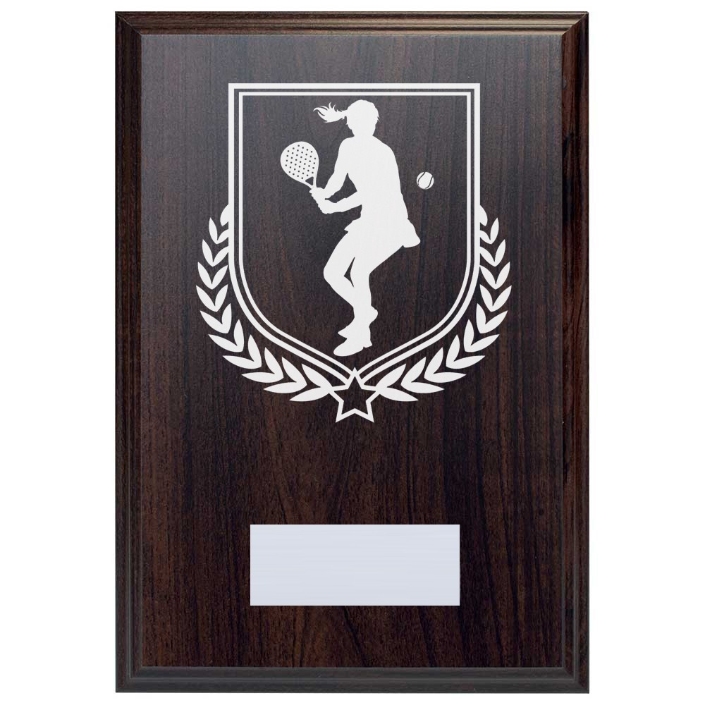 Padel Tennis Reward Deep Mahogany Plaque