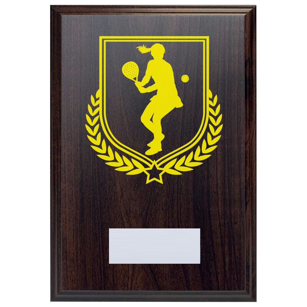 Padel Tennis Reward Deep Mahogany Plaque
