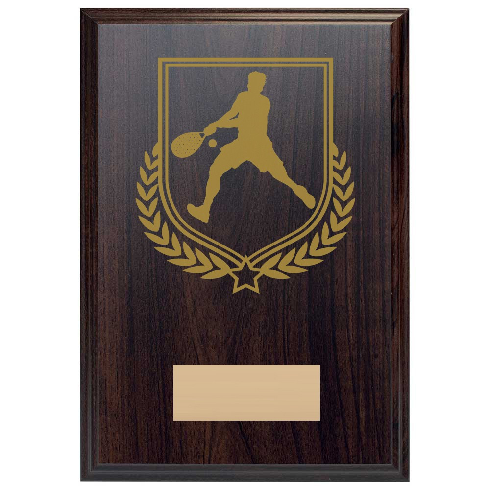Padel Tennis Reward Deep Mahogany Plaque