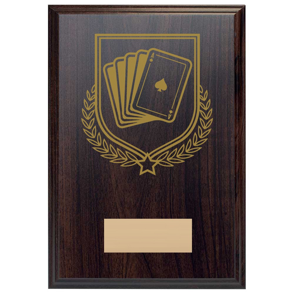 Cards & Poker Reward Deep Mahogany Plaque