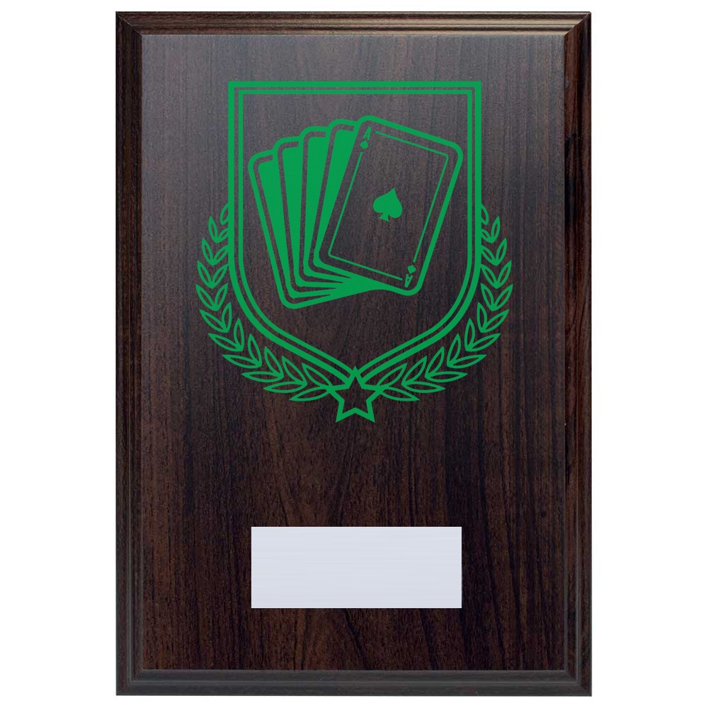 Cards & Poker Reward Deep Mahogany Plaque
