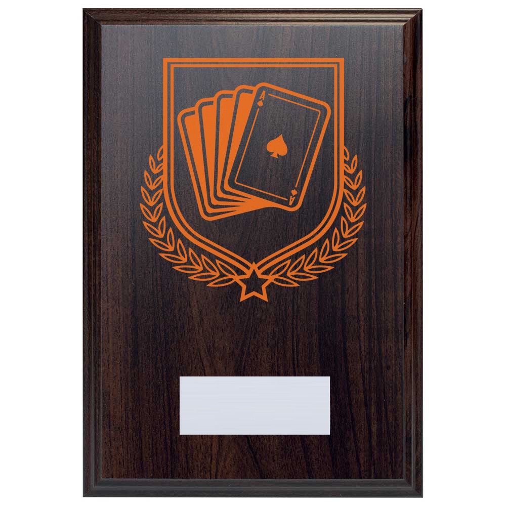 Cards & Poker Reward Deep Mahogany Plaque