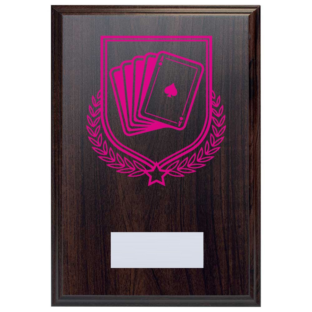 Cards & Poker Reward Deep Mahogany Plaque
