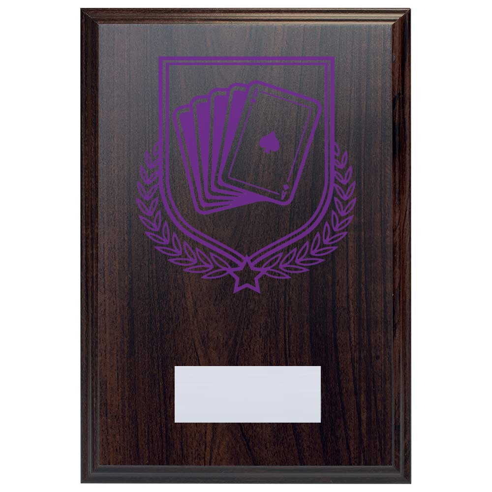 Cards & Poker Reward Deep Mahogany Plaque