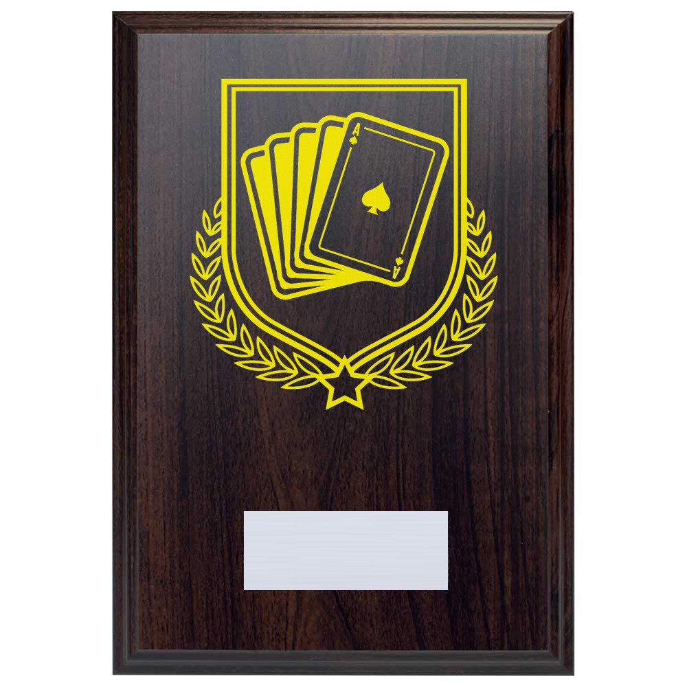 Cards & Poker Reward Deep Mahogany Plaque