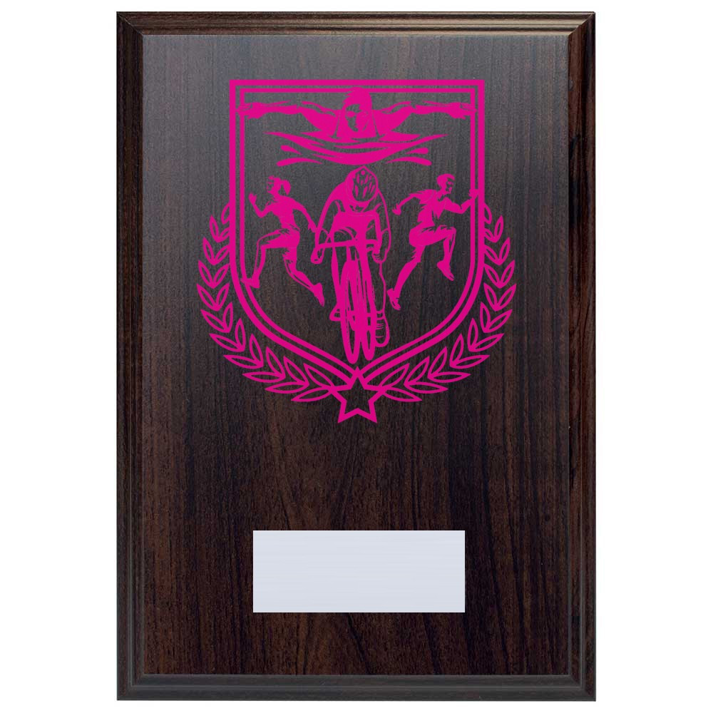 Triathlon Reward Deep Mahogany Plaque