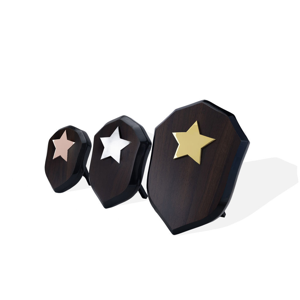 Walnut Shield with Star