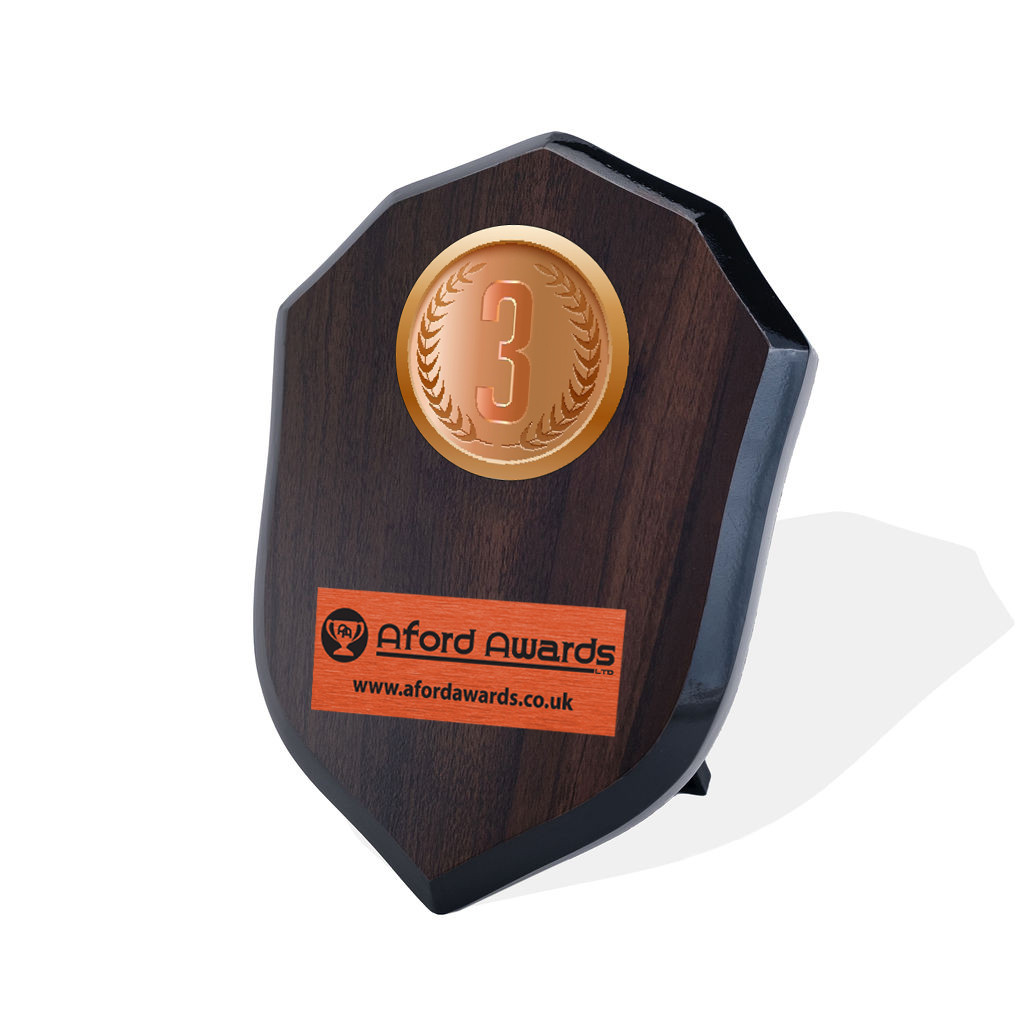 1st, 2nd & 3rd Place Walnut Shield