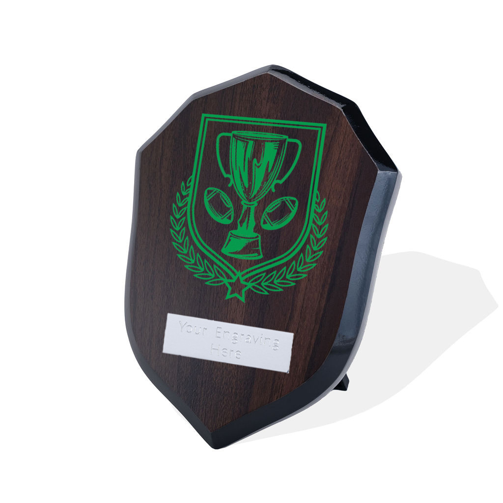 UV Colour Printed American Football Walnut Shield