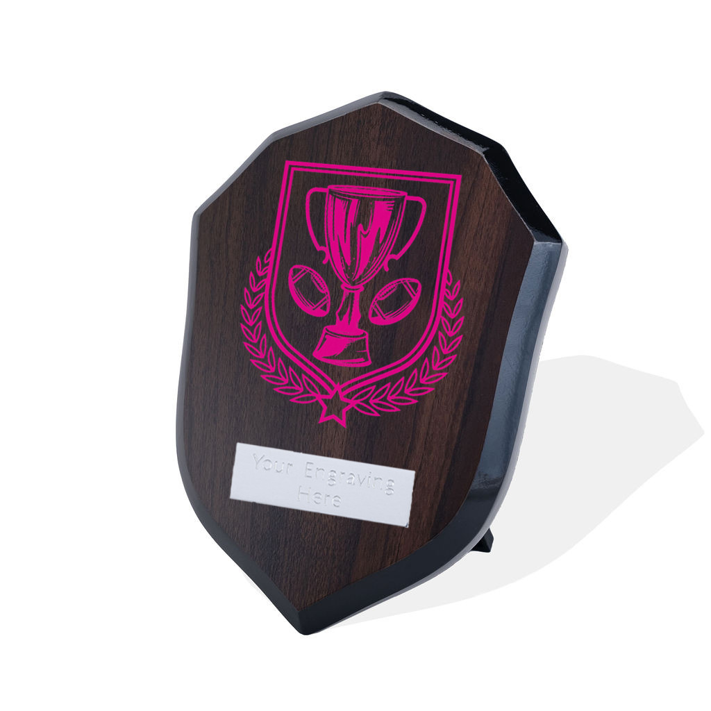 UV Colour Printed American Football Walnut Shield