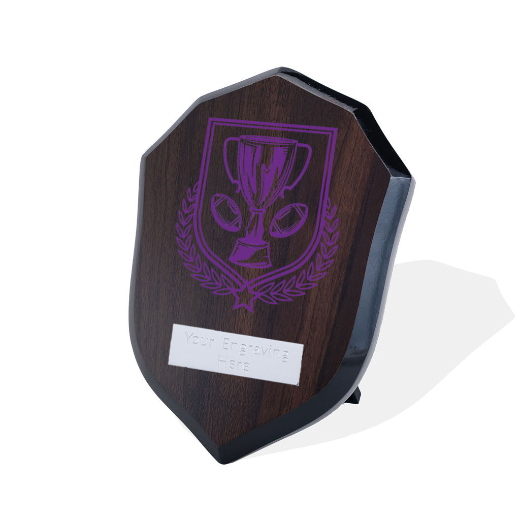 UV Colour Printed American Football Walnut Shield