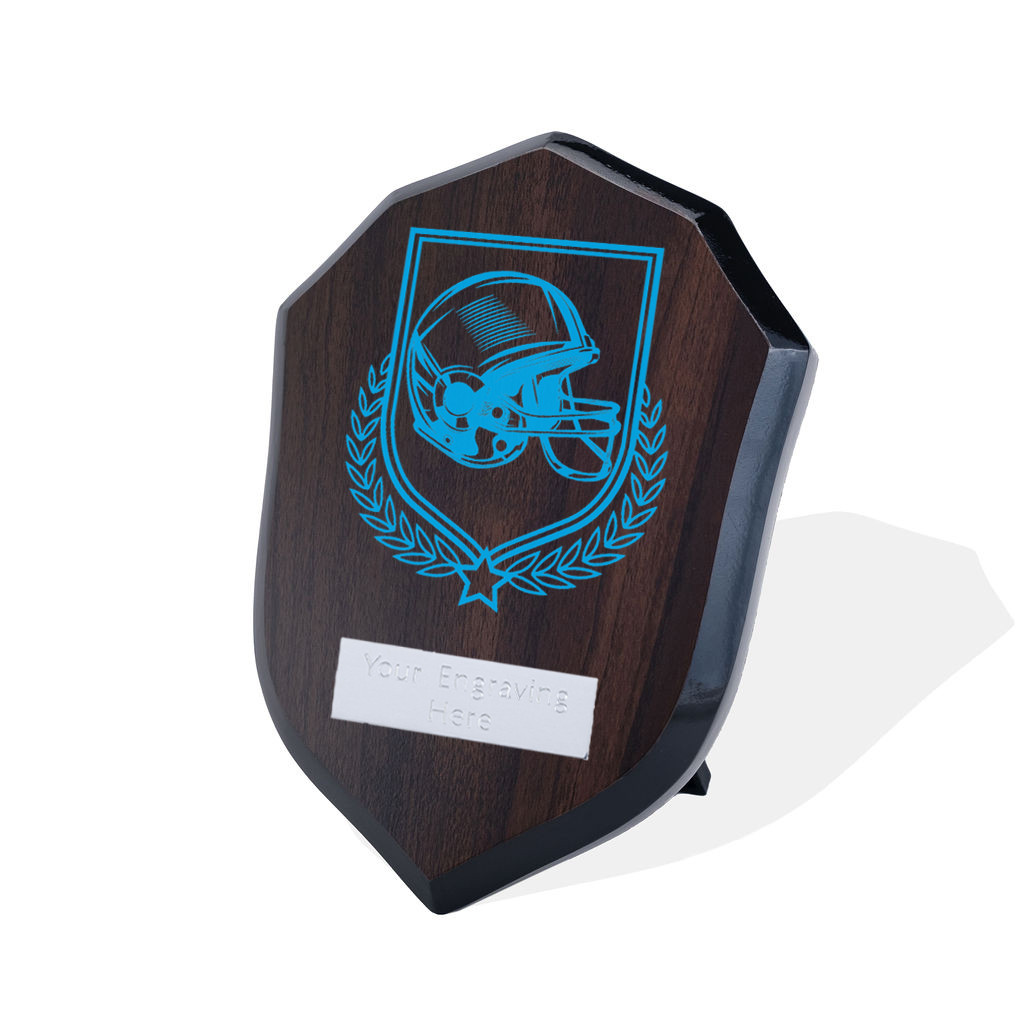 UV Colour Printed American Football Walnut Shield