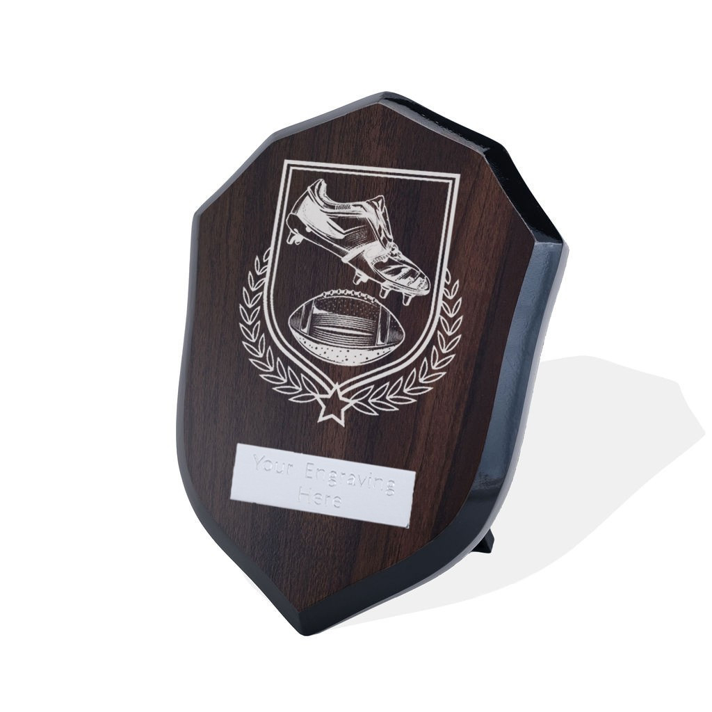 UV Colour Printed American Football Walnut Shield