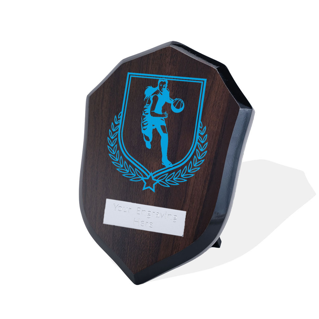 UV Colour Printed Basketball Walnut Shield