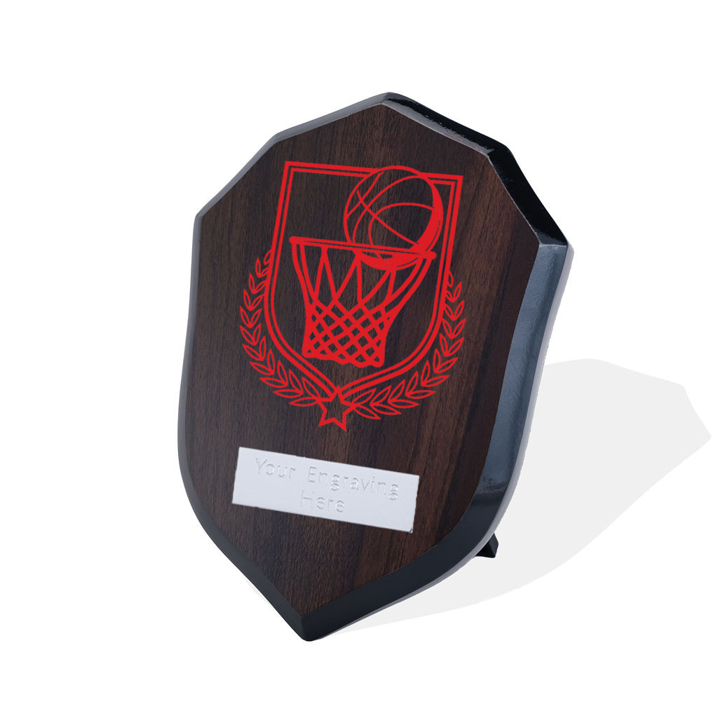 UV Colour Printed Basketball Walnut Shield
