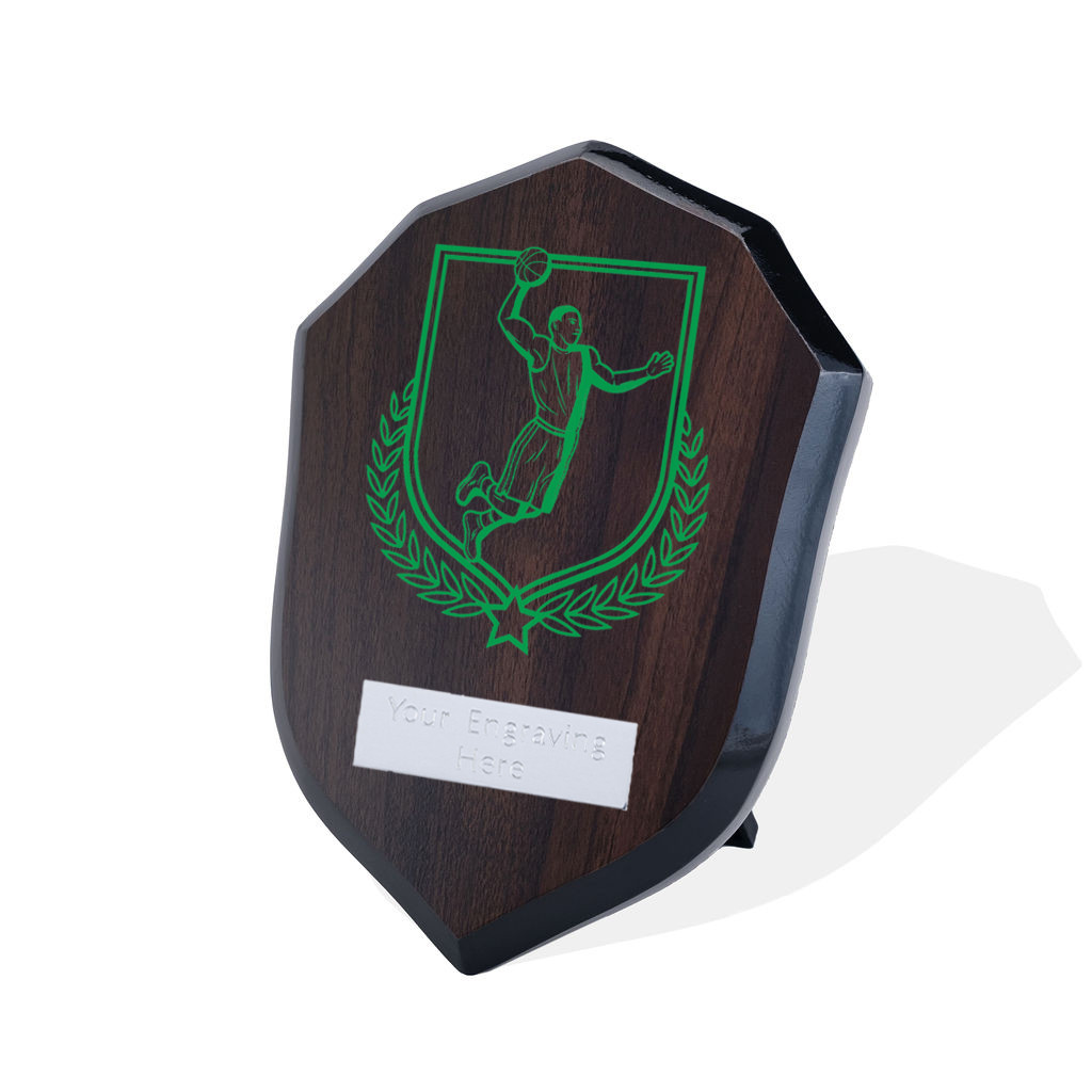 UV Colour Printed Basketball Walnut Shield
