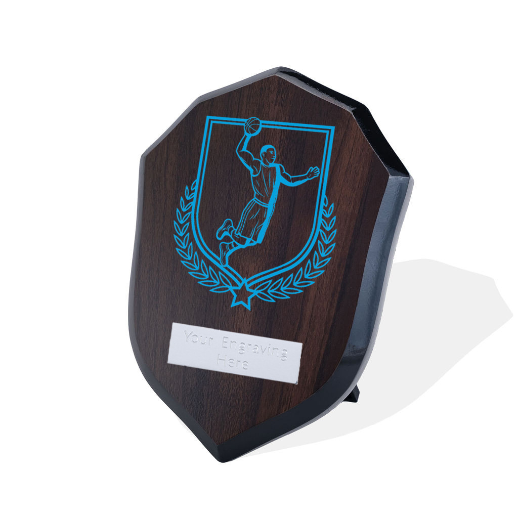 UV Colour Printed Basketball Walnut Shield
