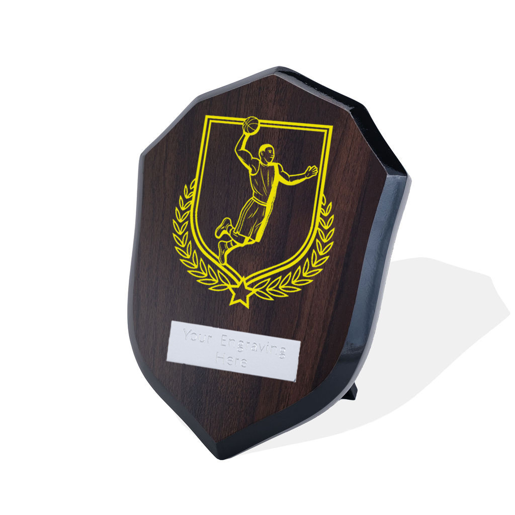 UV Colour Printed Basketball Walnut Shield