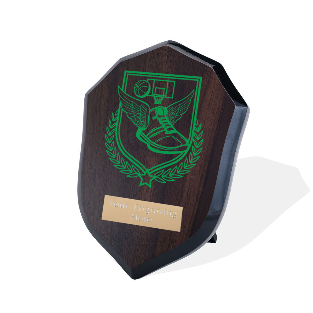 UV Colour Printed Basketball Walnut Shield