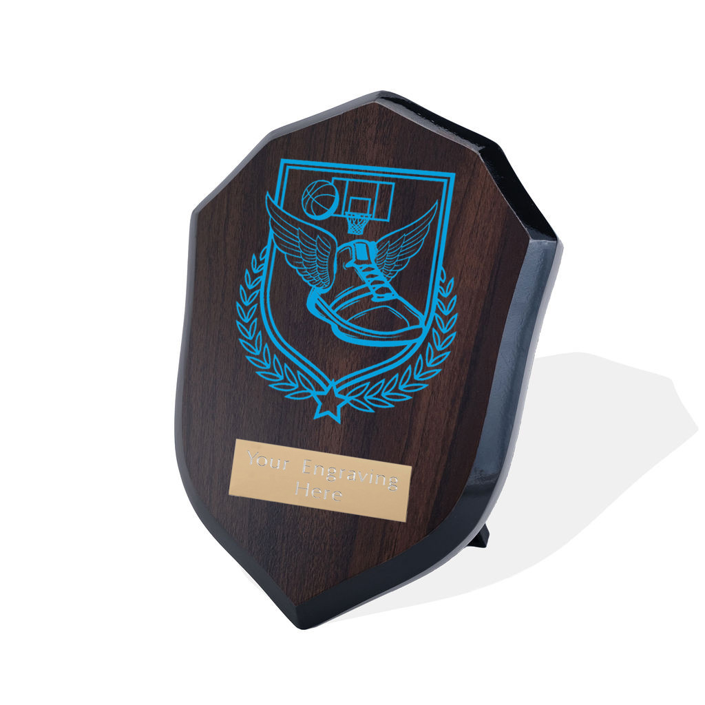 UV Colour Printed Basketball Walnut Shield