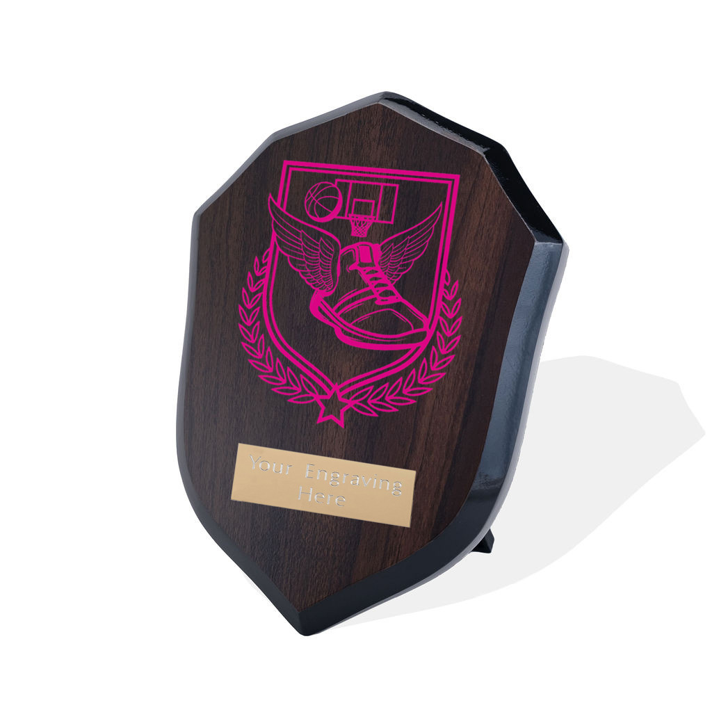 UV Colour Printed Basketball Walnut Shield