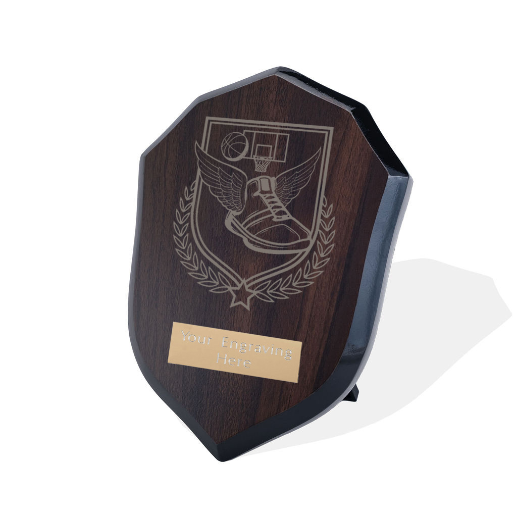 UV Colour Printed Basketball Walnut Shield