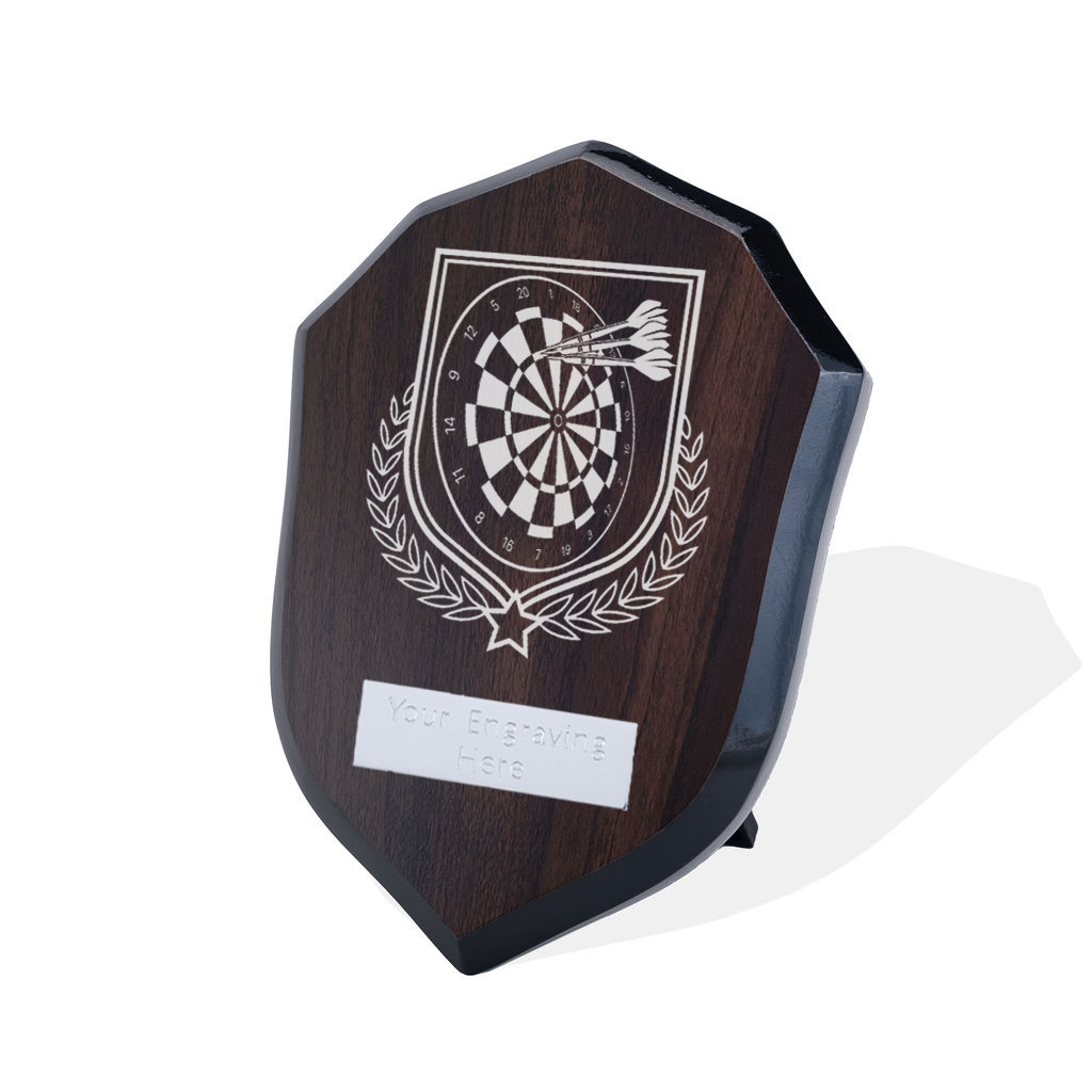 UV Colour Printed Darts Walnut Shield
