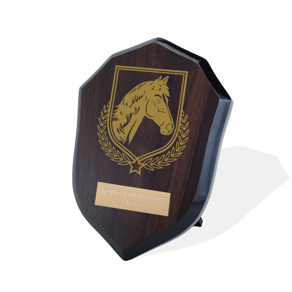 UV Colour Printed Equestrian Walnut Shield