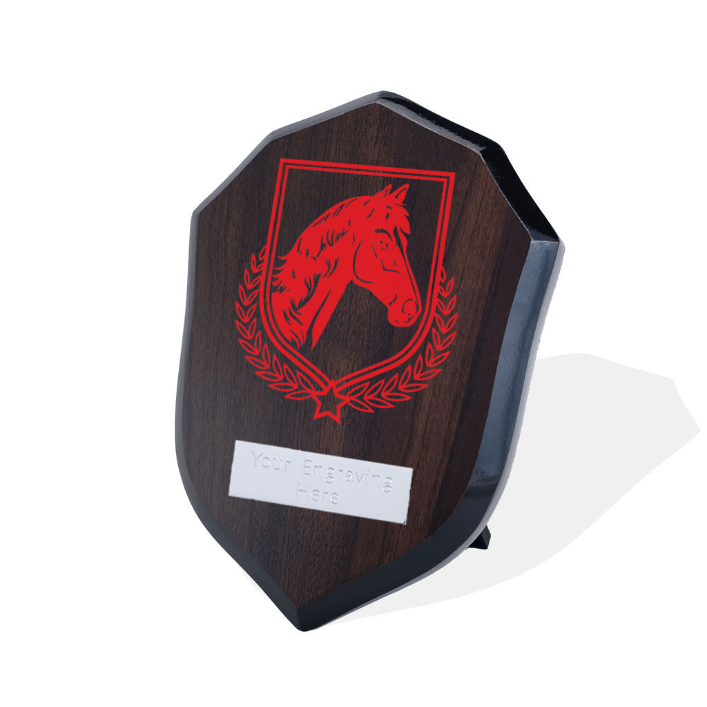 UV Colour Printed Equestrian Walnut Shield