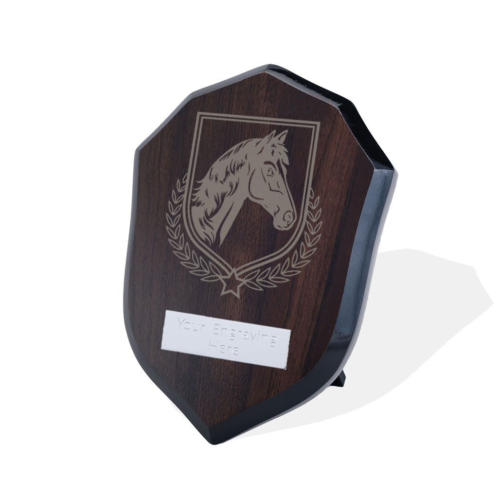 UV Colour Printed Equestrian Walnut Shield