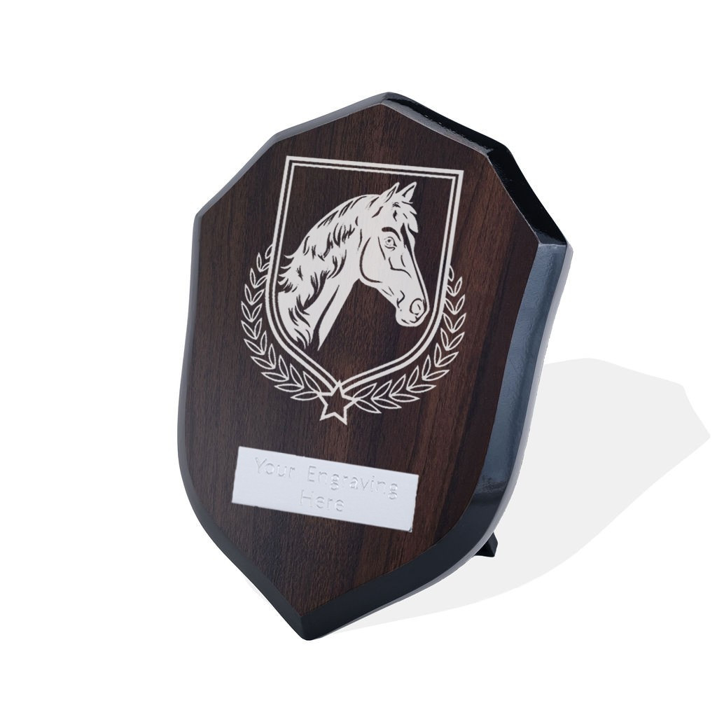 UV Colour Printed Equestrian Walnut Shield