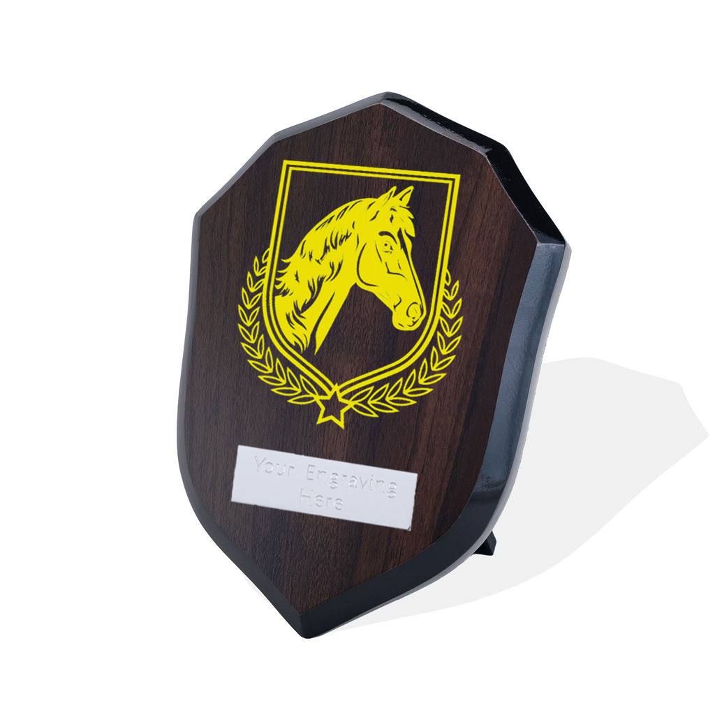 UV Colour Printed Equestrian Walnut Shield