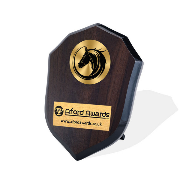 Equestrian Walnut Shield