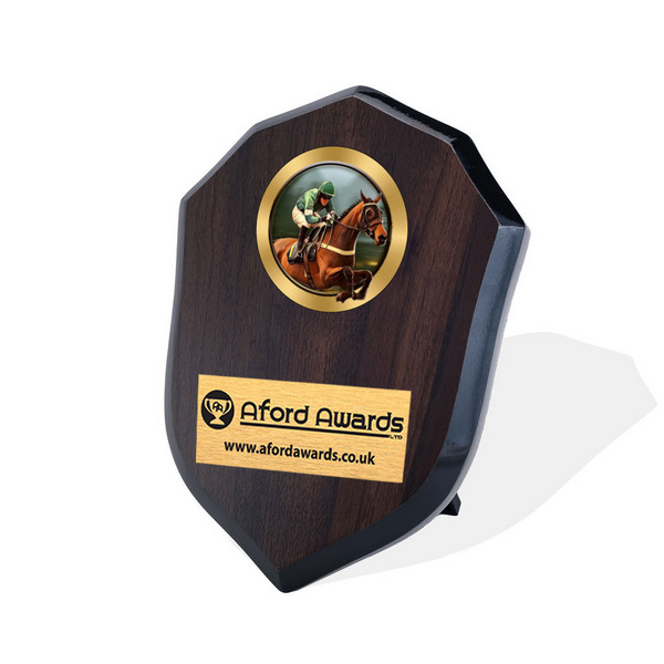 Equestrian Walnut Shield